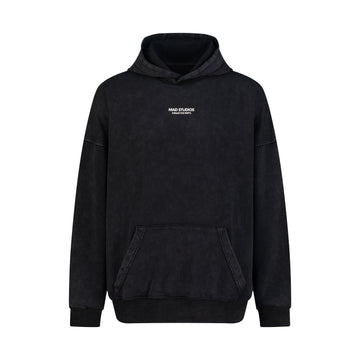Mad Studio Acid Washed Hoodie - Black
